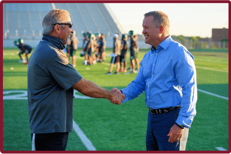 hand shake with a man